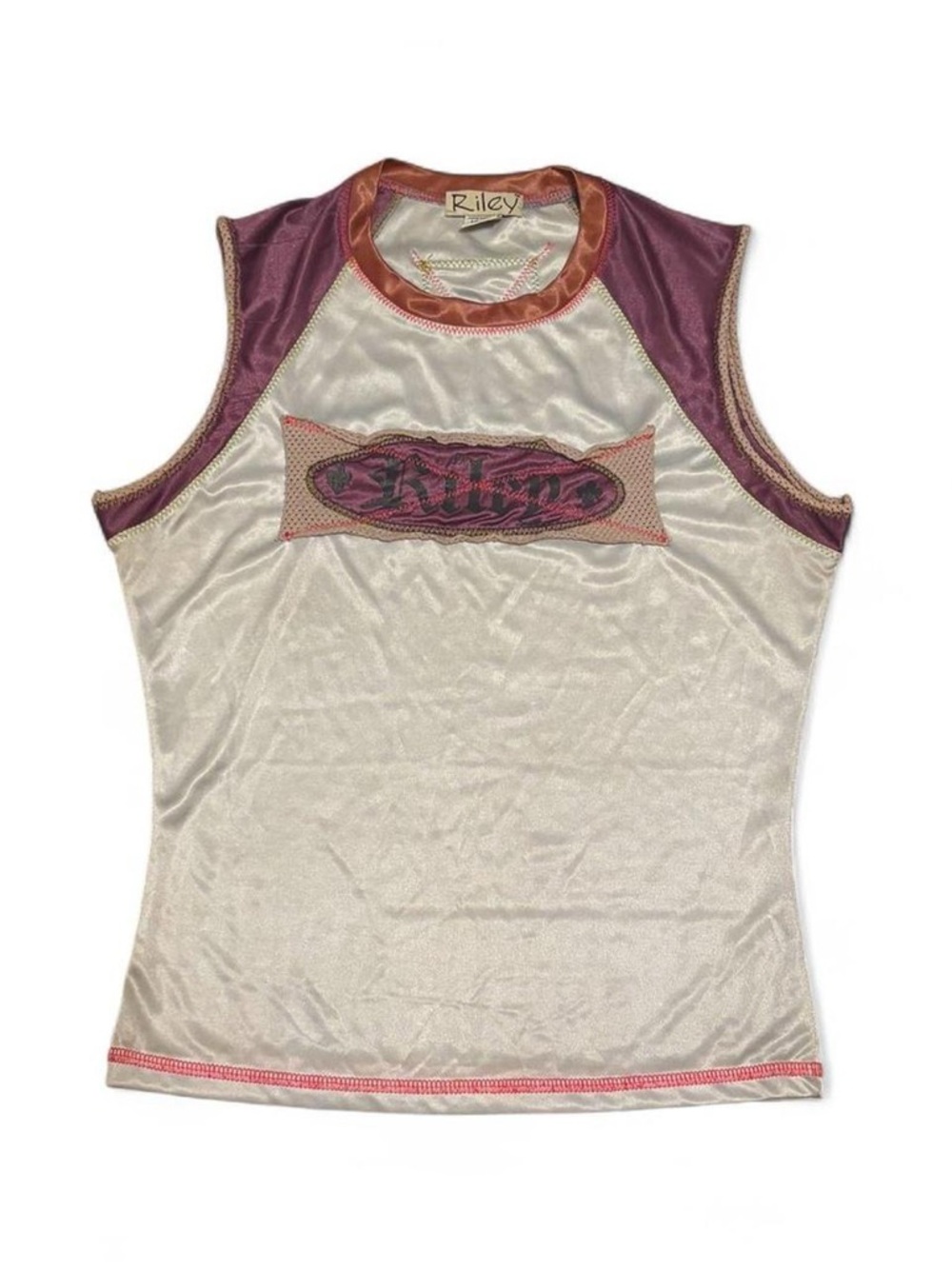 Y2K Riley Vintage satin jersey tank top